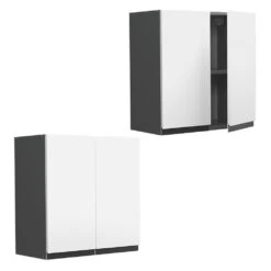 Hängeschrank "R-Line" Weiß/Anthrazit 60 Cm J-Shape Vicco -Vicco mm178 ant wjs 08 ol