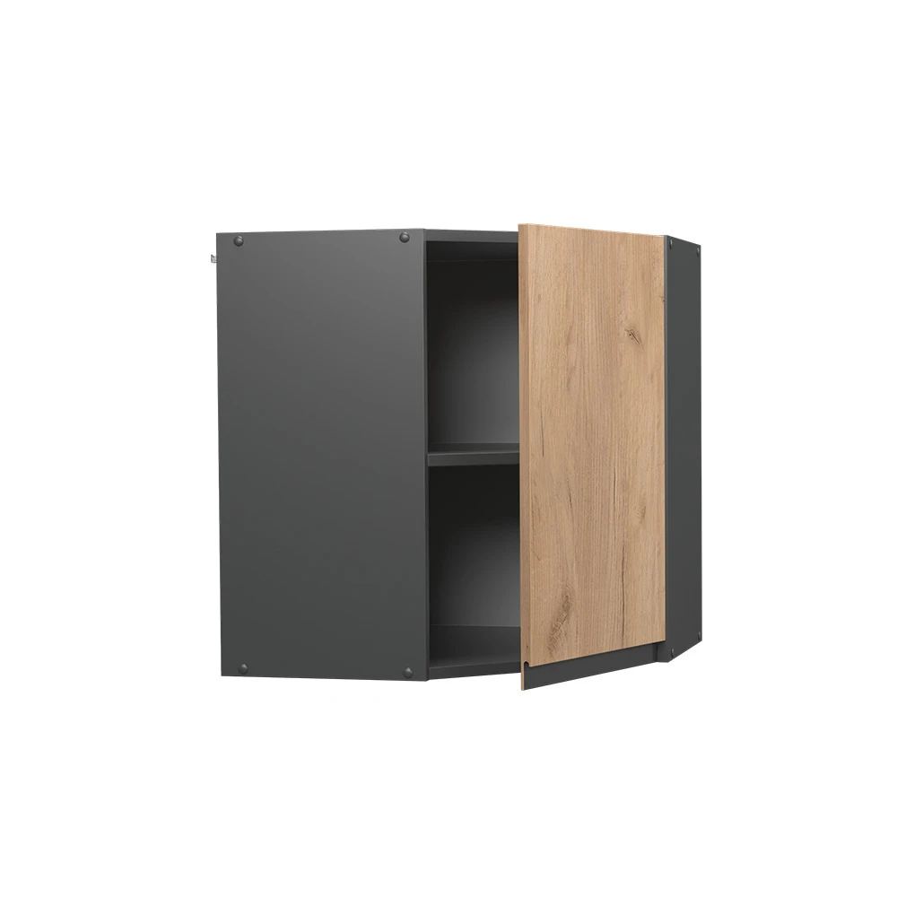 Eckhängeschrank "R-Line" Goldkraft Eiche/Anthrazit 57 Cm J-Shape Vicco 6 Eckhängeschrank "R-Line" Goldkraft Eiche/Anthrazit 57 Cm J-Shape Vicco – Bild 4