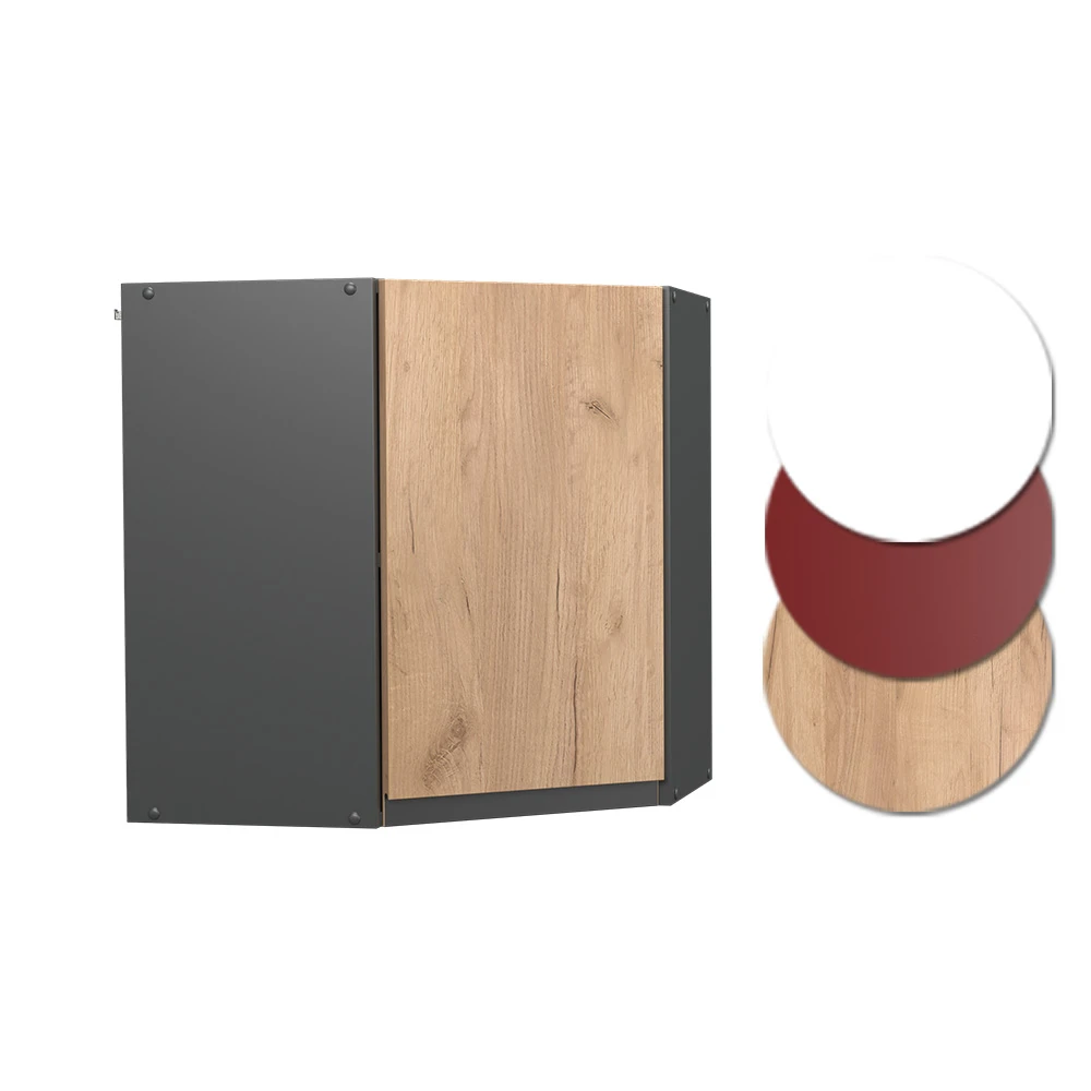 Eckhängeschrank "R-Line" Goldkraft Eiche/Anthrazit 57 Cm J-Shape Vicco 8 Eckhängeschrank "R-Line" Goldkraft Eiche/Anthrazit 57 Cm J-Shape Vicco – Bild 6