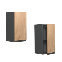 Hängeschrank "R-Line" Goldkraft Eiche/Anthrazit 30 Cm J-Shape Vicco -Vicco mm182 ant gkjs 08 ol