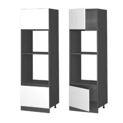 Mikrowellenschrank "R-Line" Weiß/Anthrazit 60 Cm J-Shape Vicco -Vicco mm184 ant wjs 08 ol