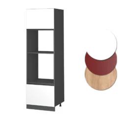 Mikrowellenschrank "R-Line" Weiß/Anthrazit 60 Cm J-Shape Vicco -Vicco mm184 ant wjs 09 ol