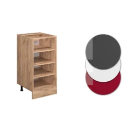 Küchenregal "R-Line" Goldkraft Eiche/Goldkraft Eiche 40 Cm Ohne Arbeitsplatte Vicco -Vicco mm247 gk 09 ol