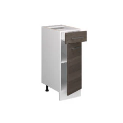 Küchenunterschrank "R-Line" Grau/Weiß 30 Cm Ohne Arbeitsplatte Vicco -Vicco mm256 edg 07 ol