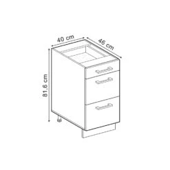 Schubladenunterschrank "R-Line Solid" 40 Cm Weiß/Schwarz Hochglanz Modern 3 Schubladen Mit Arbeitsplatte Vicco 9 Schubladenunterschrank "R-Line Solid" 40 Cm Weiß/Schwarz Hochglanz Modern 3 Schubladen Mit Arbeitsplatte Vicco -Vicco mm258 sol w shgl ap 03 ol