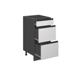 Küchenunterschrank "R-Line" Weiß/Anthrazit 40 Cm J-Shape, Mit Schubladen, Ohne Arbeitsplatte Vicco -Vicco mm271 ant wjs 07 ol