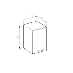 Hängeschrank "R-Line" Weiß/Anthrazit 45 Cm J-Shape Vicco -Vicco mm276 ant wjs 03 ol