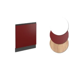 Frontblende "R-Line" Rot/Anthrazit 60 Cm J-Shape, Ohne Arbeitsplatte Vicco -Vicco mm449 ant rjs 09 ol