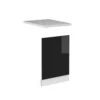 Geschirrspülerblende "R-Line Solid" 45 Cm Weiß/Schwarz Hochglanz Modern Mit Arbeitsplatte Vicco -Vicco mm533 sol w shgl ap 01 ol